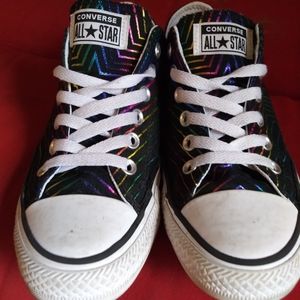 Converse (rainbow)black..size 6.5